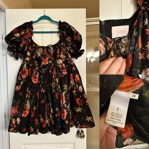 Selkie beach day dress in nightcap print size 2x